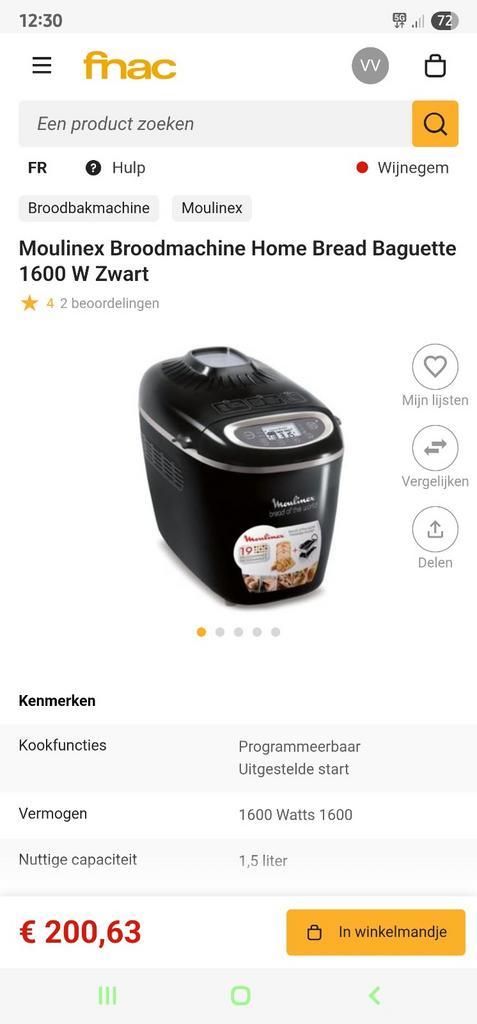 Broodbakmachiene moulinex, Elektronische apparatuur, Broodbakmachines, Ophalen