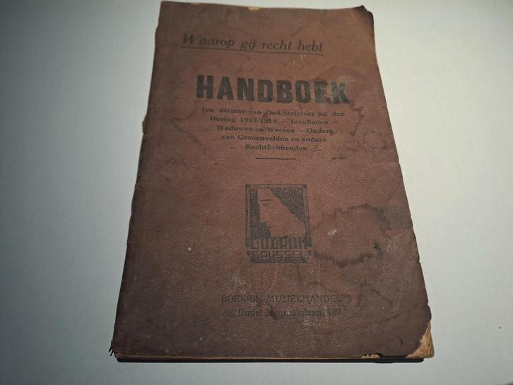 Waarop gij recht hebt,Oud-Strijders 1914-1918, Collections, Objets militaires | Général, Autres, Enlèvement ou Envoi