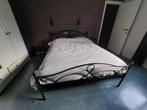 Bed 1m60 met 2 individuele lattoflex en 2 nachttafeltjes, Huis en Inrichting, Ophalen, Gebruikt