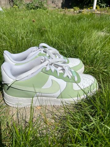 Nike Air Force 1 groene tinten custom