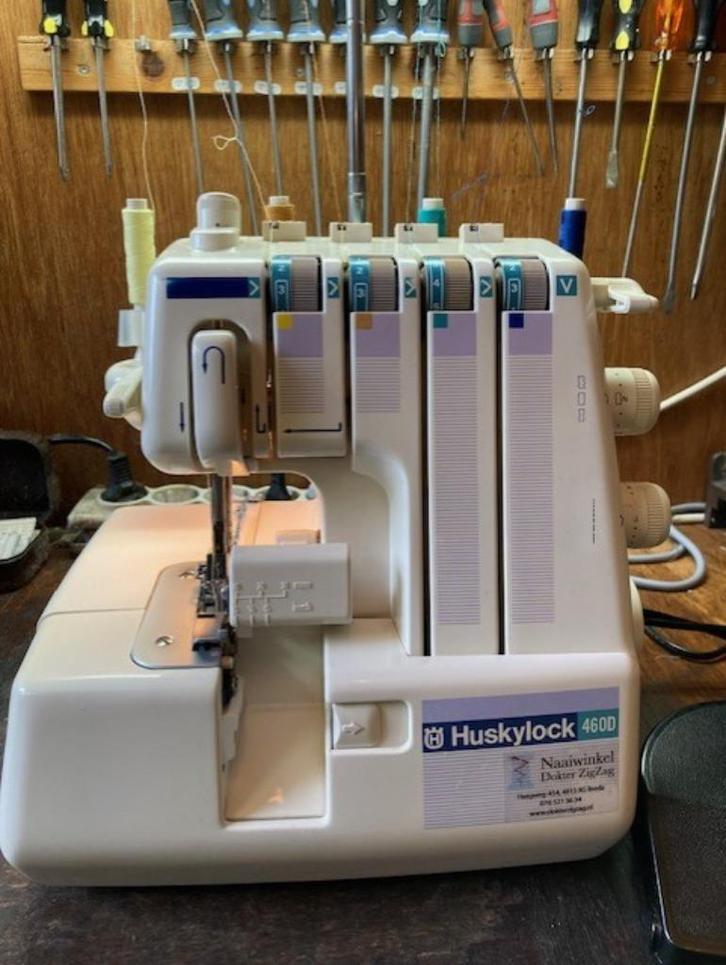 Huskylock 460D - leuke startersmachine!, Hobby en Vrije tijd, Naaimachines en Toebehoren, Gebruikt, Lockmachine, Husqvarna, Ophalen