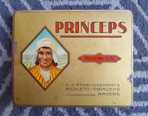Princeps - Nicoleto  sigarenblik  -  Antwerpen, Verzamelen, Rookartikelen, Aanstekers en Luciferdoosjes, Gebruikt, Verzenden