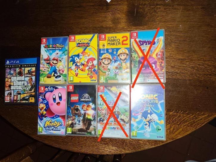 Nintendo switch games (mario,Kirby,Sonic,..), Games en Spelcomputers, Games | Nintendo Switch, Gebruikt, Avontuur en Actie, Ophalen of Verzenden