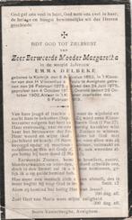 Bidprentje Zuster Delbeke, Verzamelen, Bidprentjes en Rouwkaarten, Verzenden, Bidprentje