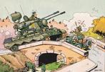 MILITAIR  HUMOR -  Tank verspert brug !, Verzamelen, Postkaarten | Themakaarten, Verzenden, Ongelopen, Overige thema's