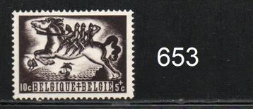 Timbre neuf ** Belgique N 653