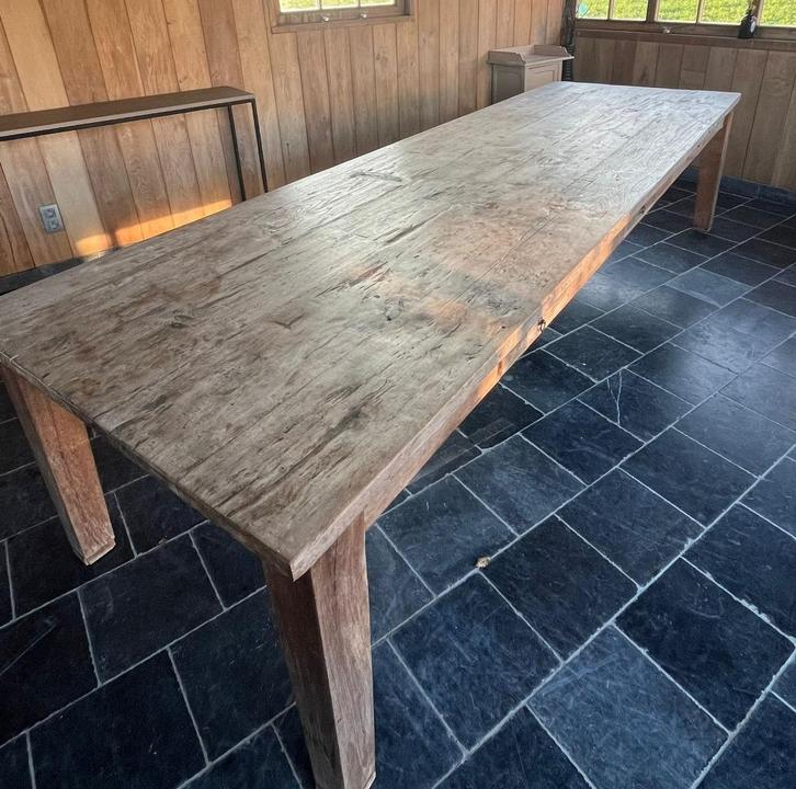 Kloostertafel, Huis en Inrichting, Tafels | Eettafels, Gebruikt, 50 tot 100 cm, 200 cm of meer, Vijf personen of meer, Rechthoekig