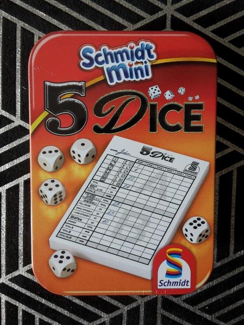 Nieuw spel 5 Dice, Schmidt, 2-8 spelers, + 1 gratis promo, Hobby & Loisirs créatifs, Jeux de société | Jeux de plateau, Neuf, Jeu de voyage