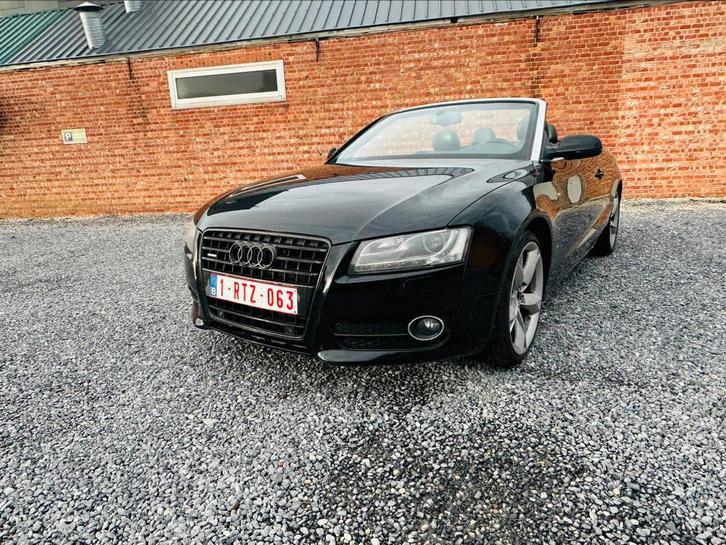Audi A5 Cabriolet S-line Quattro, Auto's, Audi, Bedrijf, A5, Benzine, Euro 5, Cabriolet, 2 deurs, Automaat, Zwart, Zwart, Leder en Alcantara