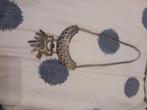 Collier gris metal, Handtassen en Accessoires, Kettingen, Ophalen of Verzenden, Zo goed als nieuw, Grijs
