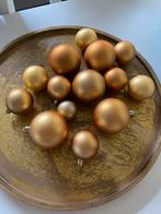 Set van gouden kerstballen, Diversen, Kerst, Ophalen of Verzenden, Zo goed als nieuw