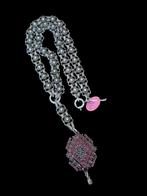 Très ancien collier en argent de 31 cm de long, Handtassen en Accessoires, Antieke sieraden, Ophalen, Zilver, Ketting