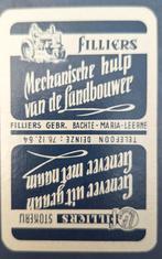 Carte à jouer Deinze — Filliers Distillery A, blue_93, Enlèvement ou Envoi, Utilisé, Carte(s) à jouer