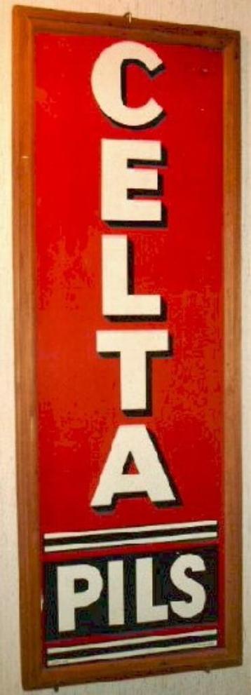Panneau publicitaire en métal léger Meiresonne 123 cm x 45 c, Enlèvement, Utilisé, Panneau, Plaque ou Plaquette publicitaire