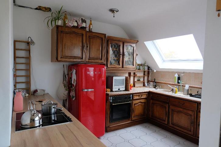 Franse landelijke houten keuken (massief houten deuren), Maison & Meubles, Cuisine | Cuisines complètes, Utilisé, Cuisine d'angle