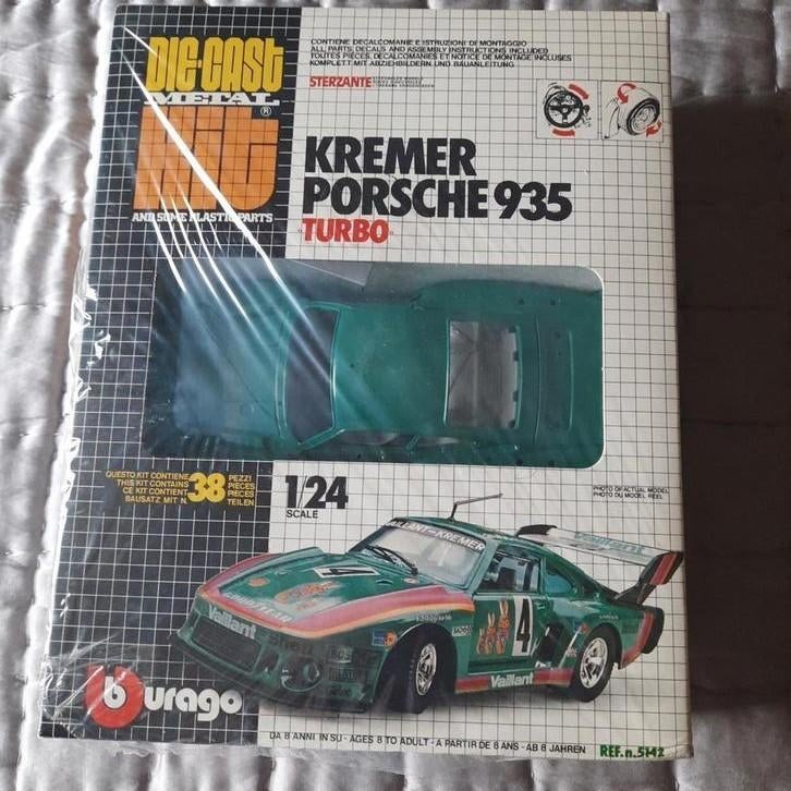 PORSCHE KREMER 935 *1/24*KIT*BURAGO*VINTAGE*SCELLE*., Hobby & Loisirs créatifs, Voitures miniatures | 1:24, Neuf, Voiture, Burago