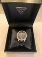 Guess horloge - zwart / leder, Handtassen en Accessoires, Ophalen, Gebruikt, Polshorloge, Guess