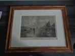 Kader 46 x 36 cm met passepartout reprod Germann Grobe, Ophalen