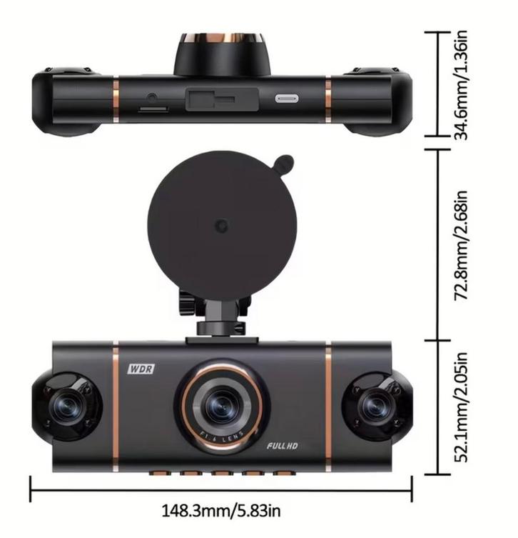 Dashcam 4-Kanaals, Auto diversen, Dashcams, Zo goed als nieuw, Ophalen