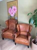 Oorfauteuils in schaapsleder, Antiek en Kunst, Antiek | Meubels | Stoelen en Sofa's, Ophalen