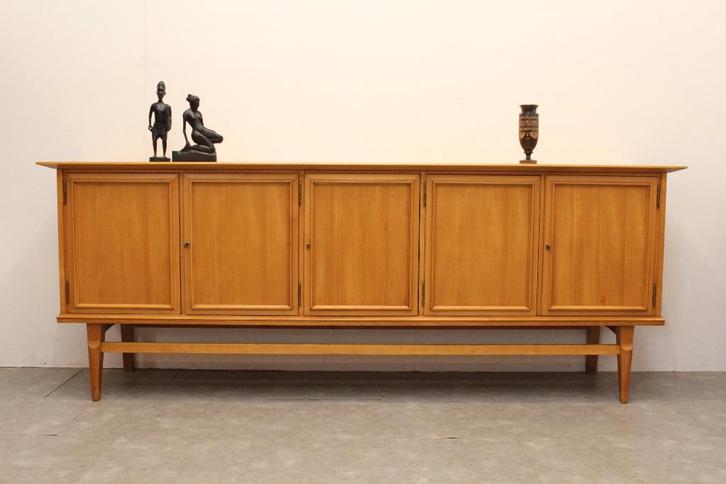 vintage dressoir, Huis en Inrichting, Kasten | Dressoirs, Zo goed als nieuw, 200 cm of meer, 50 tot 75 cm, Met lade(s), Met deur(en)