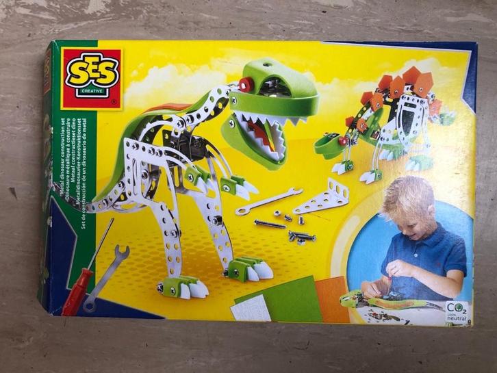 SES - Metaal constructieset Dino, Kinderen en Baby's, Speelgoed | Educatief en Creatief, Zo goed als nieuw, Knutselen, Ophalen of Verzenden