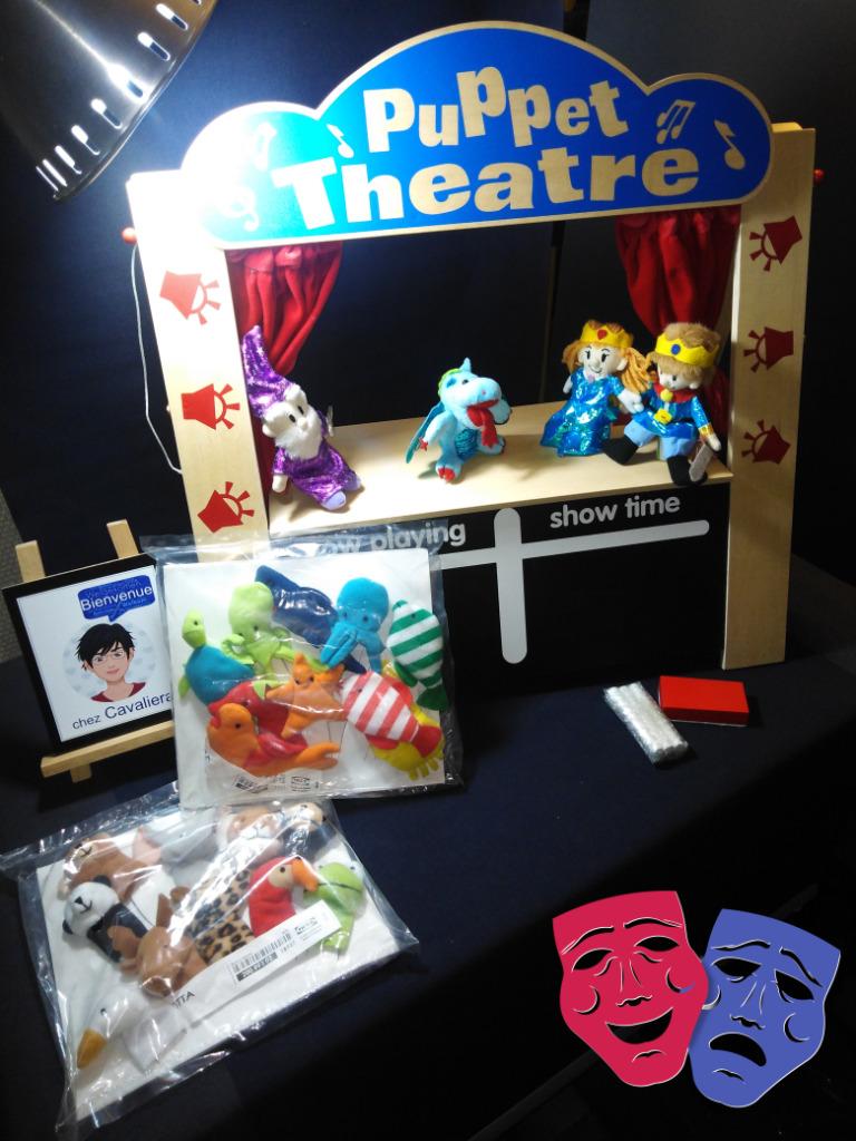 NEUFS - Théâtre en bois de Marionnettes à doigts sonorisé +, Enfants & Bébés, Jouets | Poupées, Neuf, Autres types, Enlèvement ou Envoi