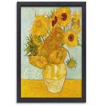 Vaas met twaalf zonnebloemen - Vincent van Gogh canvas + bak, Huis en Inrichting, Woonaccessoires | Wanddecoraties, Nieuw, Verzenden
