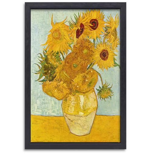 Vase avec douze tournesols - Toile Vincent van Gogh + platea, Maison & Meubles, Accessoires pour la Maison | Décorations murale