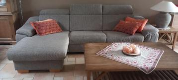 Volhouten eiken salontafel (zetel ook te koop) beschikbaar voor biedingen