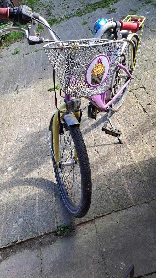 Meisjesfiets 7-9 jaar, Fietsen en Brommers, Fietsen | Meisjes, Gebruikt, 22 inch, Handrem, Versnellingen, Ophalen