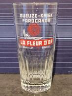 Oud bierglas Gueuze Kriek Farocanda La Fleur d'Or, Verzamelen, Ophalen of Verzenden, Gebruikt, Glas of Glazen, Overige merken