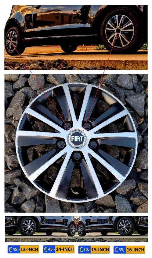 FIAT 500 ▪️ PANDA ▪️ DUCATO ▪️ PUNTO | ✔️Wieldoppen sets🔥, Auto diversen, Wieldoppen, Nieuw, Ophalen of Verzenden