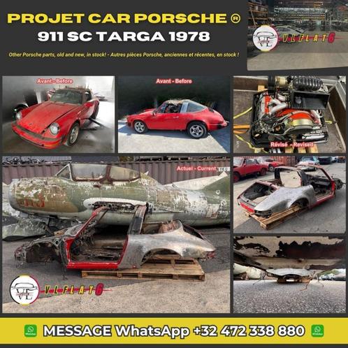 Porsche 911 SC Targa 1978 – Projet à terminer, avec moteur r, Auto's, Porsche, Particulier, Te koop, Benzine, Cabriolet, 2 deurs