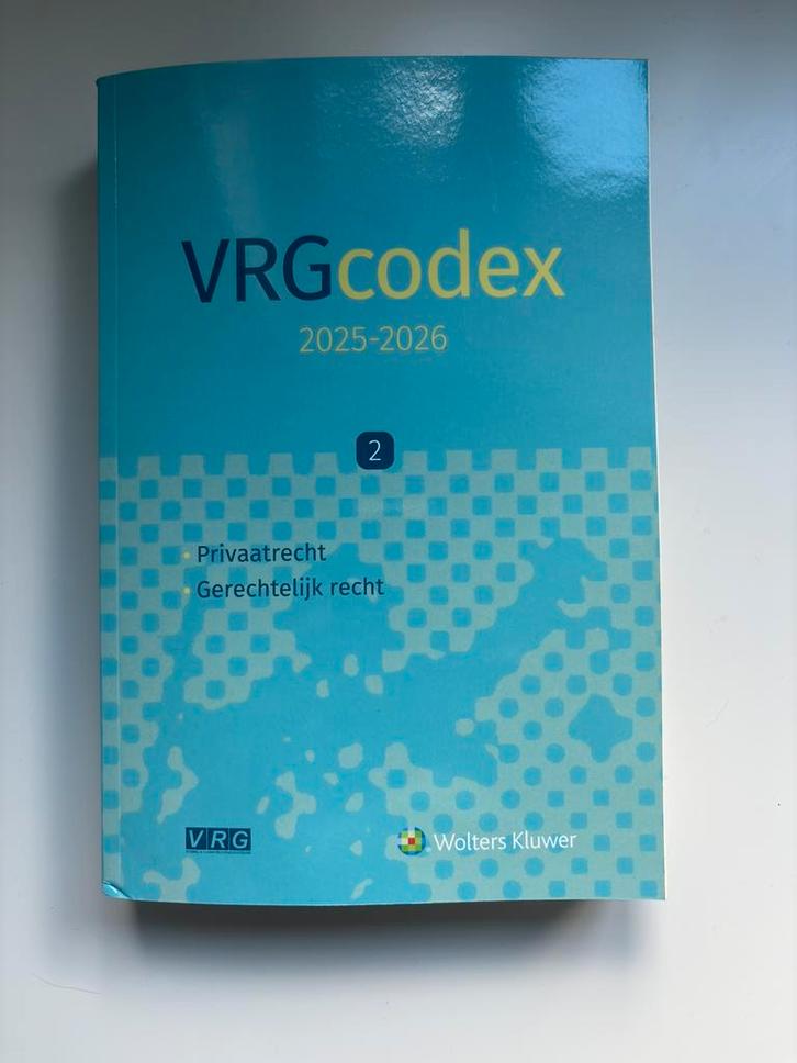VRG codex 2 2025-2026, Boeken, Studieboeken en Cursussen, Zo goed als nieuw, Hogeschool, Ophalen of Verzenden