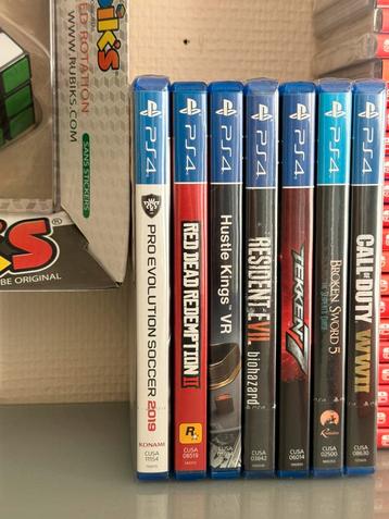 ps4 lot de 7 jeux dont 4 emballé