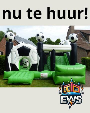 te huur- voetbal springkasteel beschikbaar voor biedingen