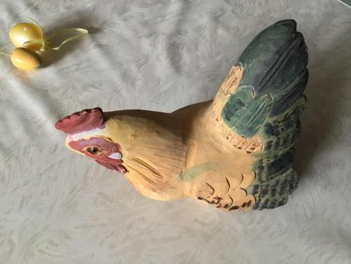 Kip beeld houtsnijwerk hen, Antiek en Kunst, Kunst | Beelden en Houtsnijwerken, Ophalen of Verzenden
