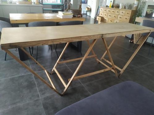VINTAGE CRAFT FURNITURE opvouwbare tafel met lichte houten b, Huis en Inrichting, Tafels | Eettafels, Gebruikt, 50 tot 100 cm