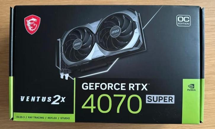 Geforce RTX 4070 Super (MSI Ventus OC dual fan), Computers en Software, Videokaarten, Zo goed als nieuw, Nvidia, PCI-Express 4.0