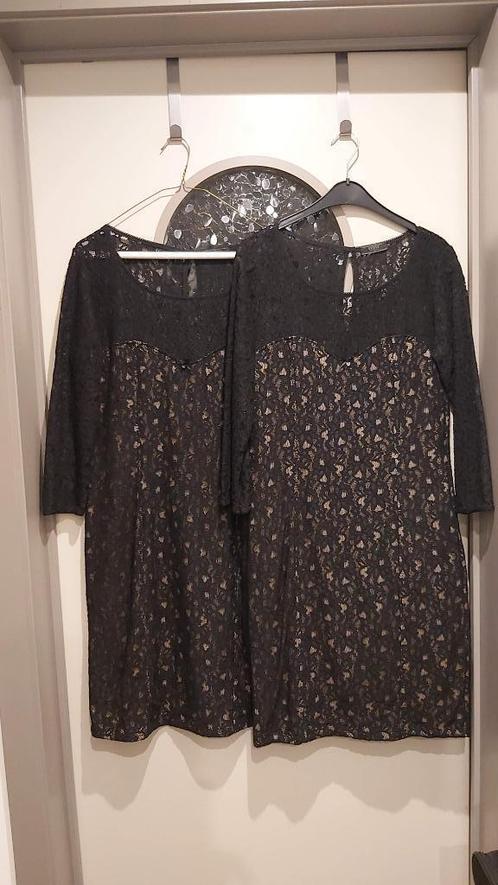 Guess, stretch jurk in kant, mt L en M, Kleding | Dames, Jurken, Zo goed als nieuw, Maat 38/40 (M), Zwart, Boven de knie, Ophalen of Verzenden