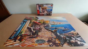 KS games: Gallery art puzzel A seaside holiday (2000 stukken beschikbaar voor biedingen