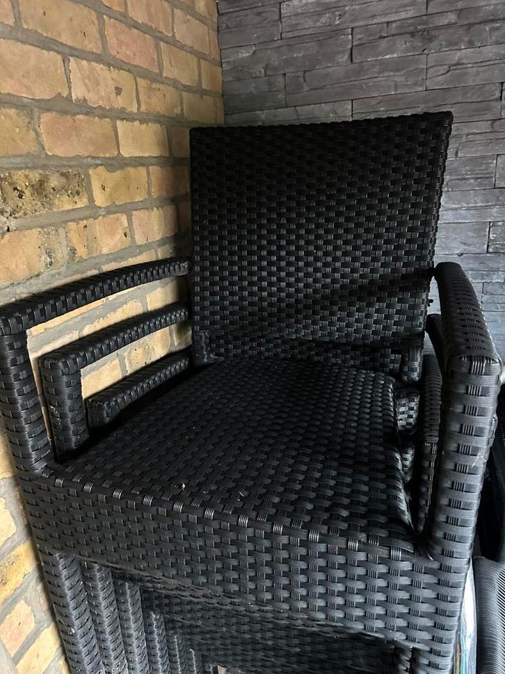 Hilma tafels en stoelen, Tuin en Terras, Tuinsets en Loungesets, Zo goed als nieuw, Tuinset, Rotan, Ophalen