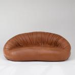 Leren 2-zitsbank ‘Pangolin’, Huis en Inrichting, Zetels | Zetels, Gebruikt, 125 tot 150 cm, Tweepersoons, Leer