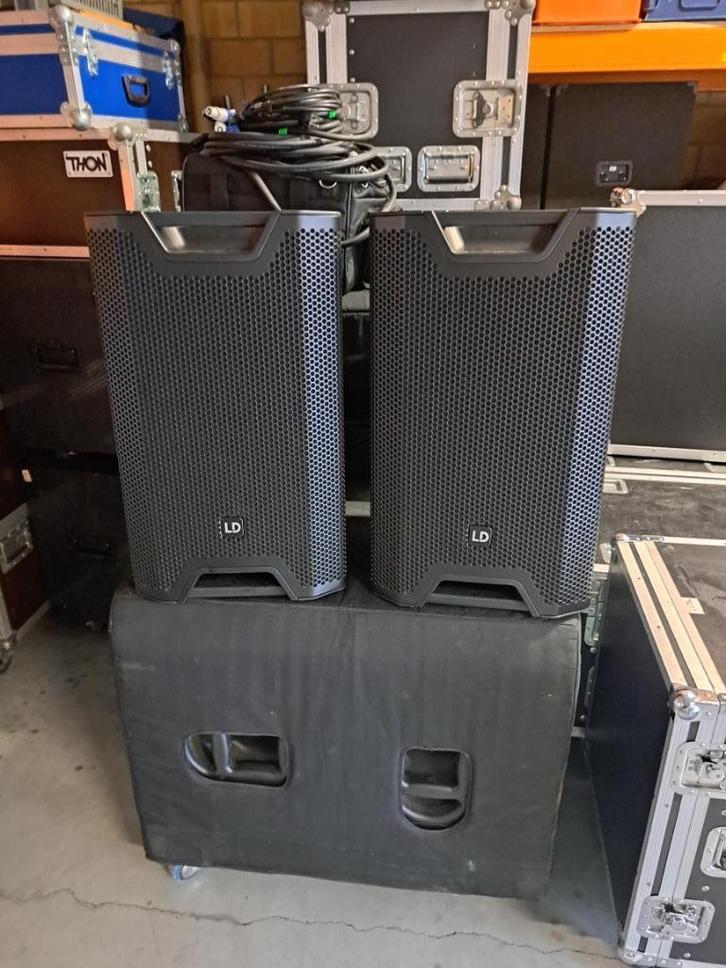 2 x LD Systems ICOA 12A + hoezen, Audio, Tv en Foto, Professionele apparaten, Zo goed als nieuw, Audio, Ophalen