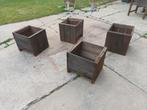Bloembakken EIK Hardhout 43Bx47Lx43H, Ophalen, Tuin, Minder dan 60 cm, Vierkant