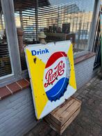 Pepsi Cola oud groot emaille reclamebord, Ophalen, Zo goed als nieuw, Reclamebord