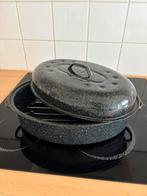 Geëmailleerde stalen braadpan — met deksel en grill, Ophalen, Zo goed als nieuw, Kookpan of Snelkookpan