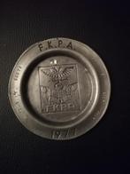 Mooi antique zilver plaat muur bord drakenlogo fkpa 1977 dec, Verzenden