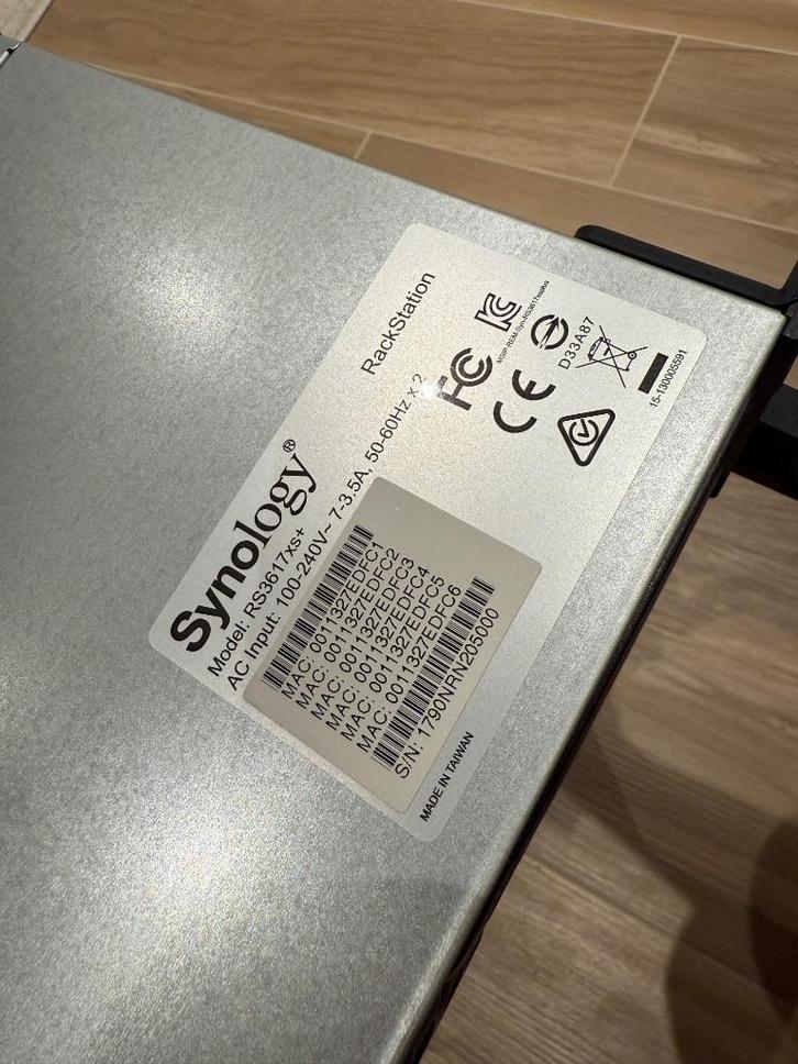 Krachtige Synology DS3617xs+ NAS met 48TB opslag (8 schijven, Computers en Software, NAS, Ophalen